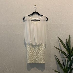 Windsor White Dress | Pencil Ivory Skirt | Size Small